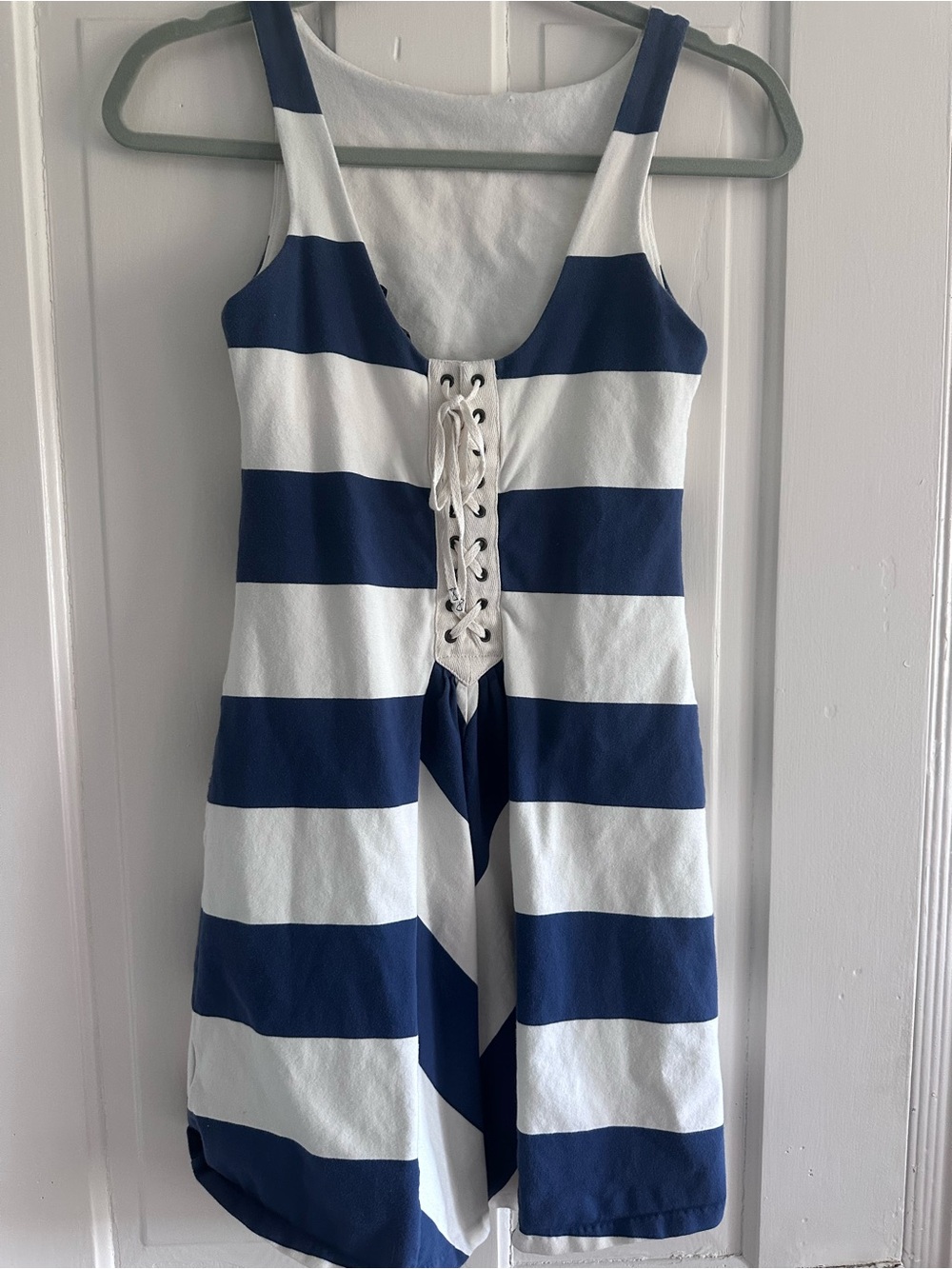 Polo by Ralph Lauren Navy and White Striped Mini Dress